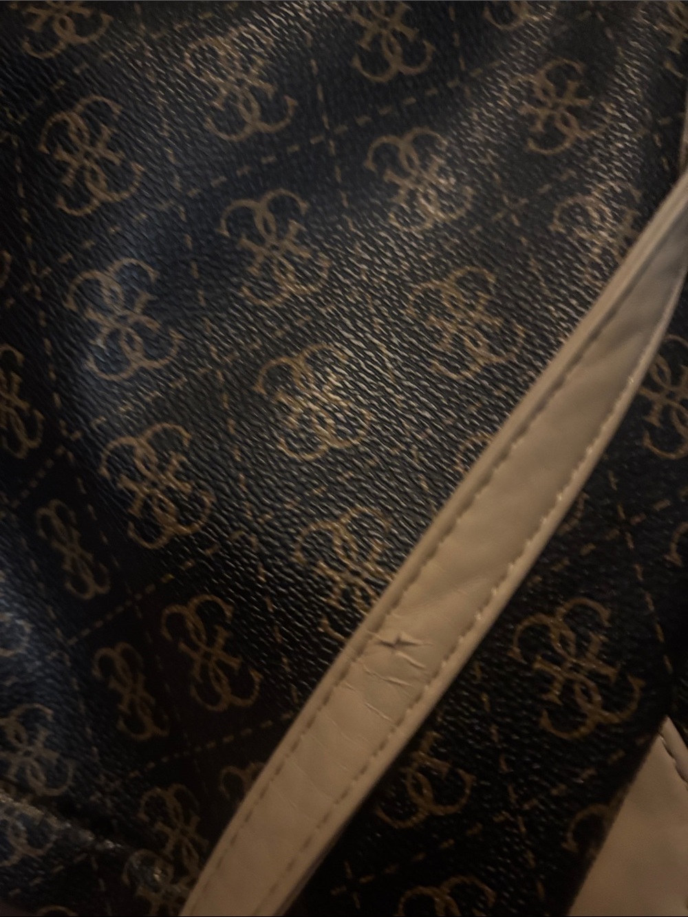 Guess Monogram Mini Backpack - Brown with Tan - Picture 4 of 4